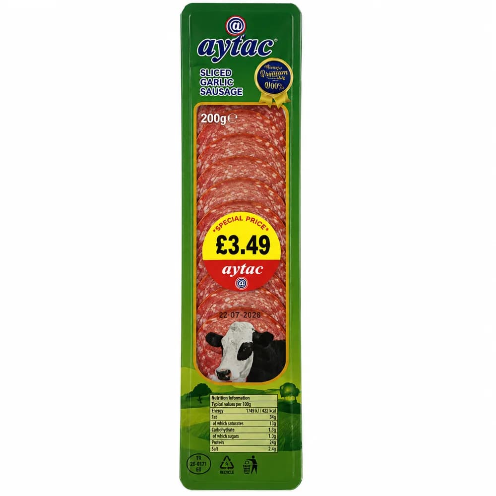 Aytaç Garlic Sausage Sliced