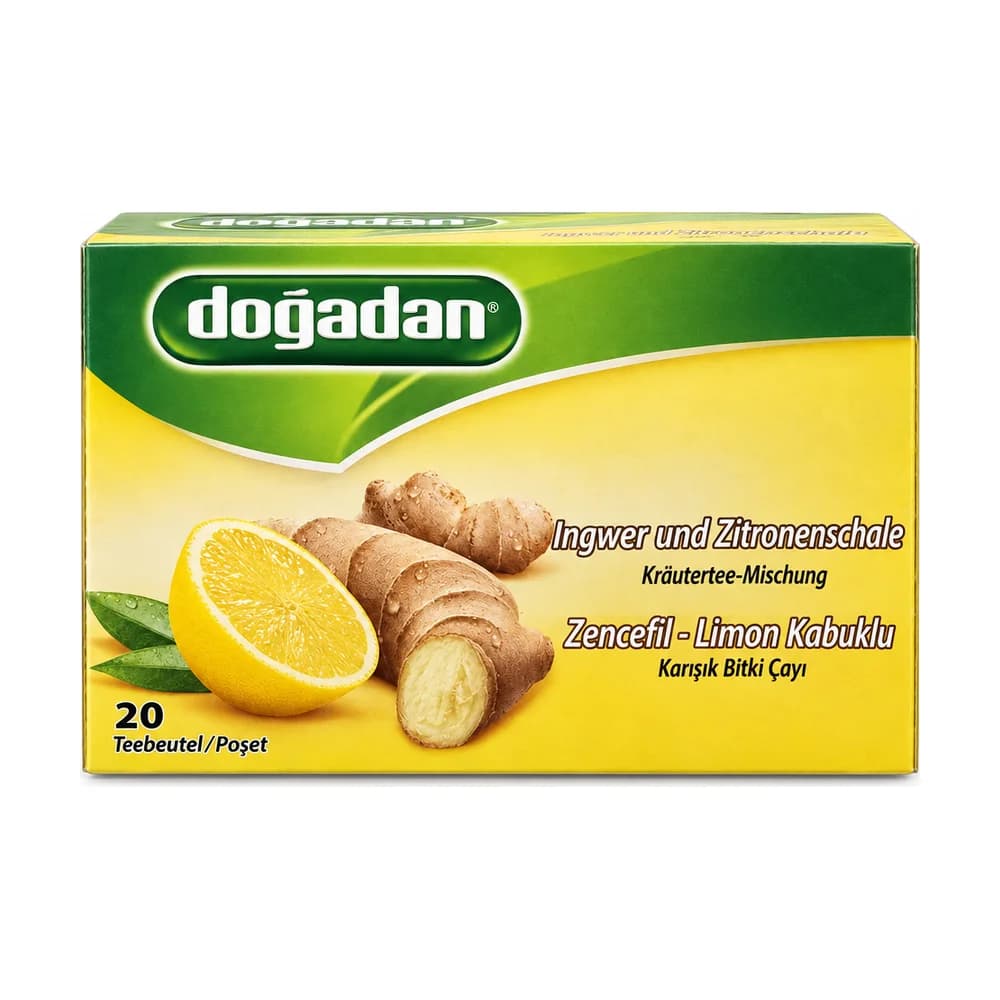 Doğadan Ginger & Lemon Peel Tea, 20 Tea Bags