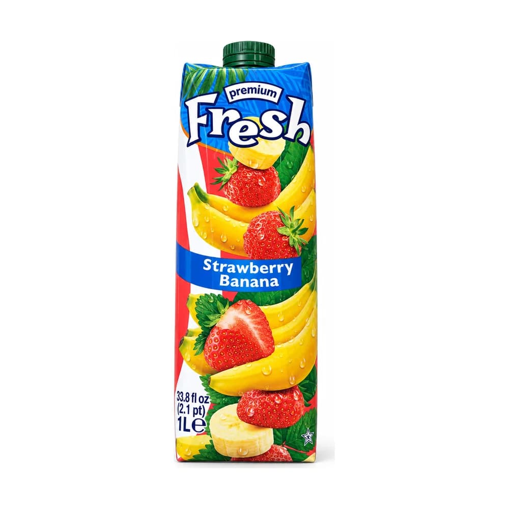 Fresh Premium Strawberry Banana Drink 1L