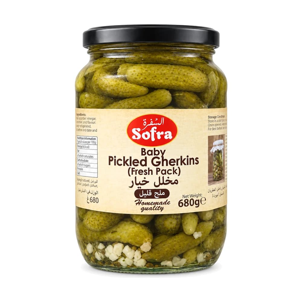 Sofra Baby Pickled Gherkins Fresh Pack 680g