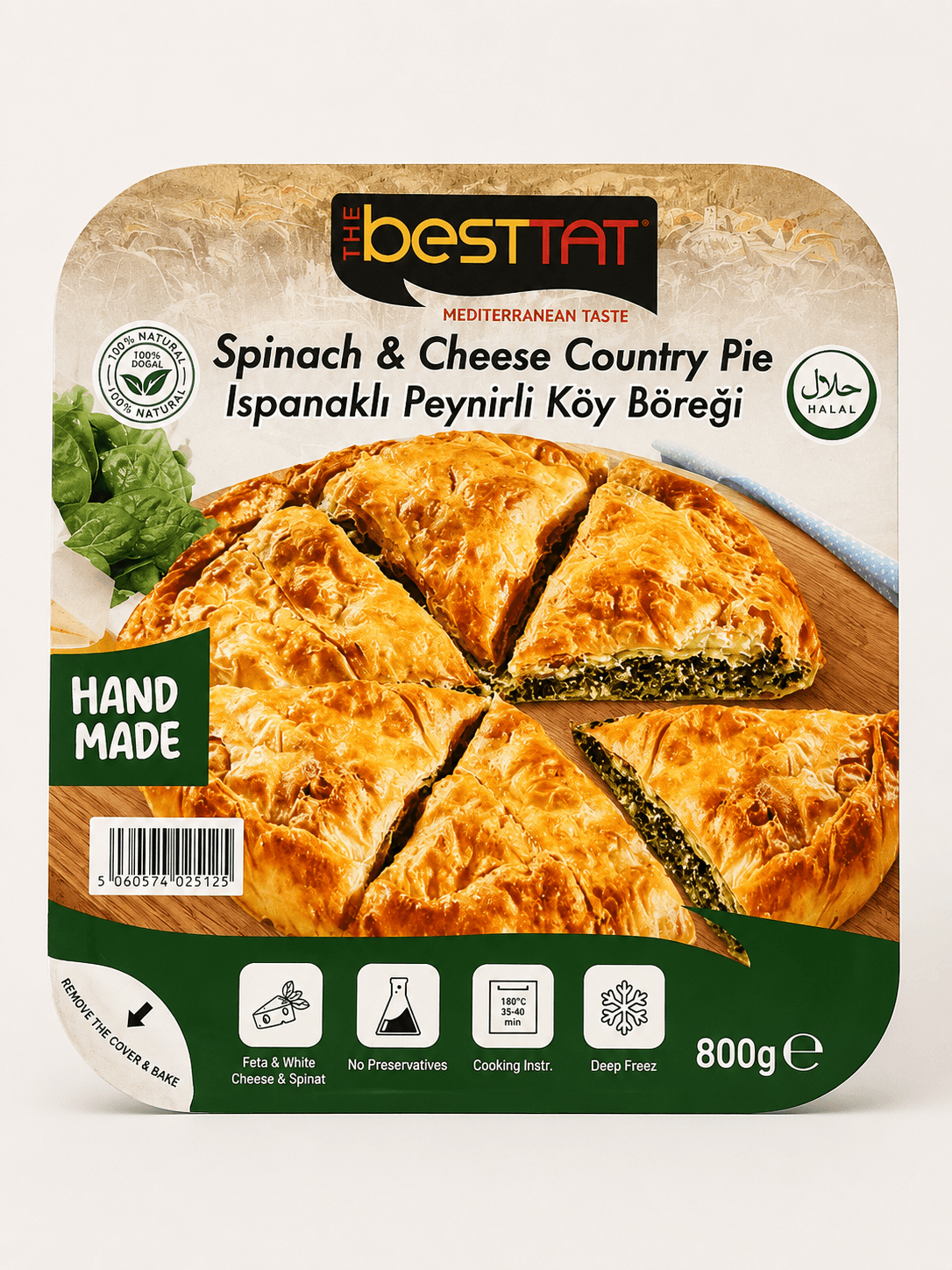 Bestat Spinach and Cheese Country Pie
