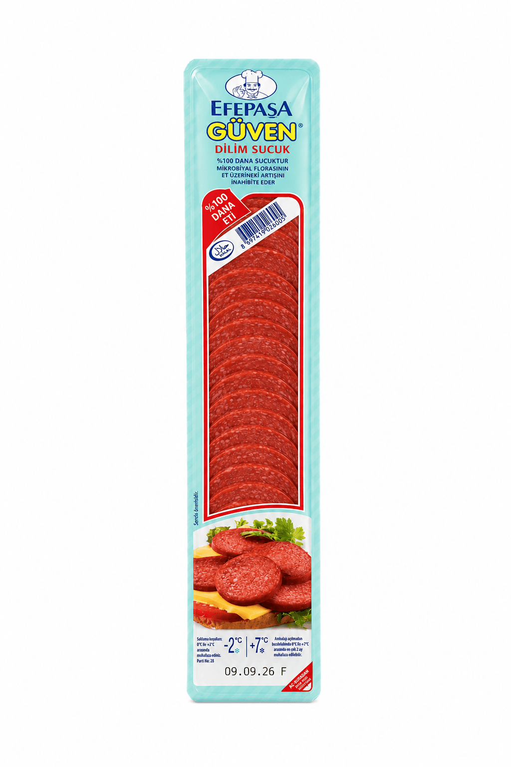 EfePaşa Sliced Garlic Sausage (Sucuk)