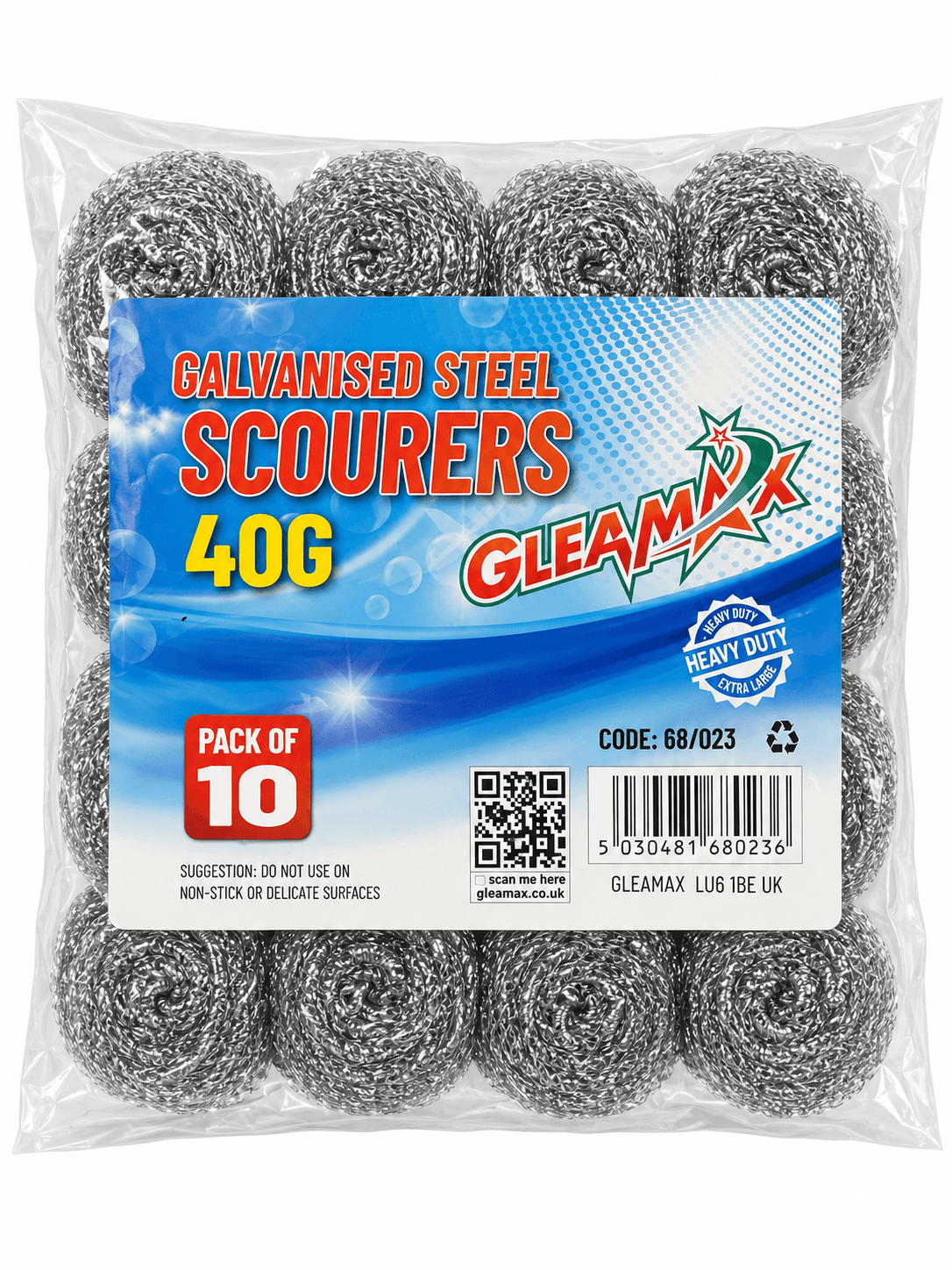 Glemax Galvanised Steel Scourers