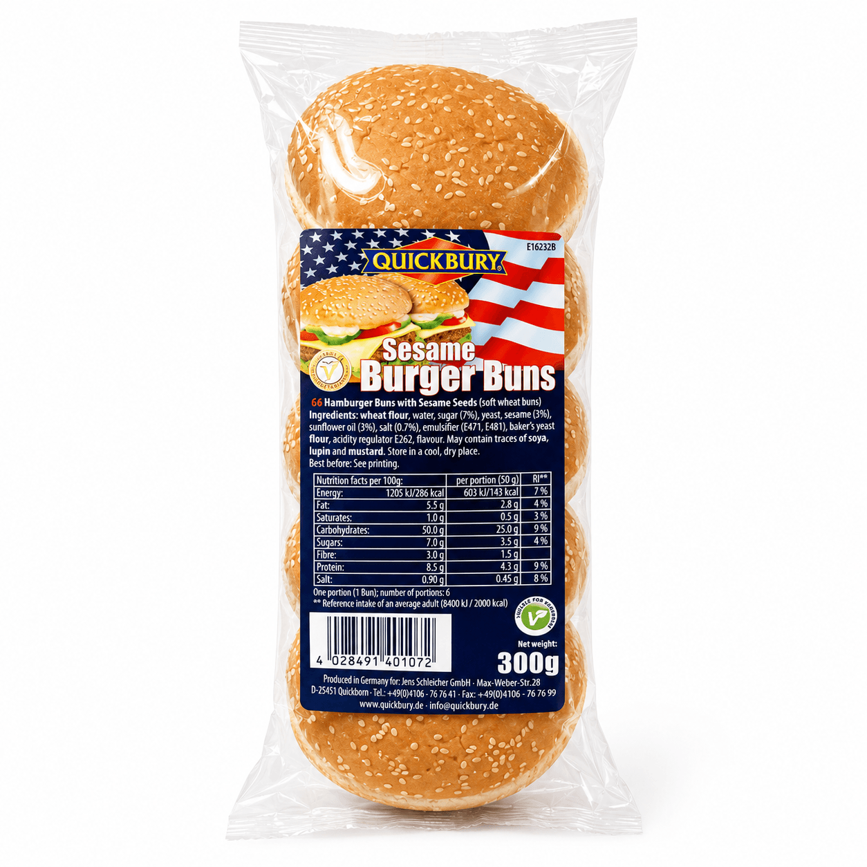 Quickbury Sesame Burger Buns