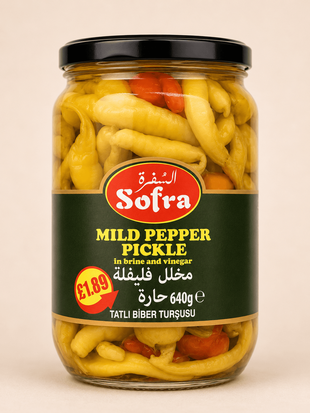 Sofra Mild Pepper Pickle in brine and vinegar