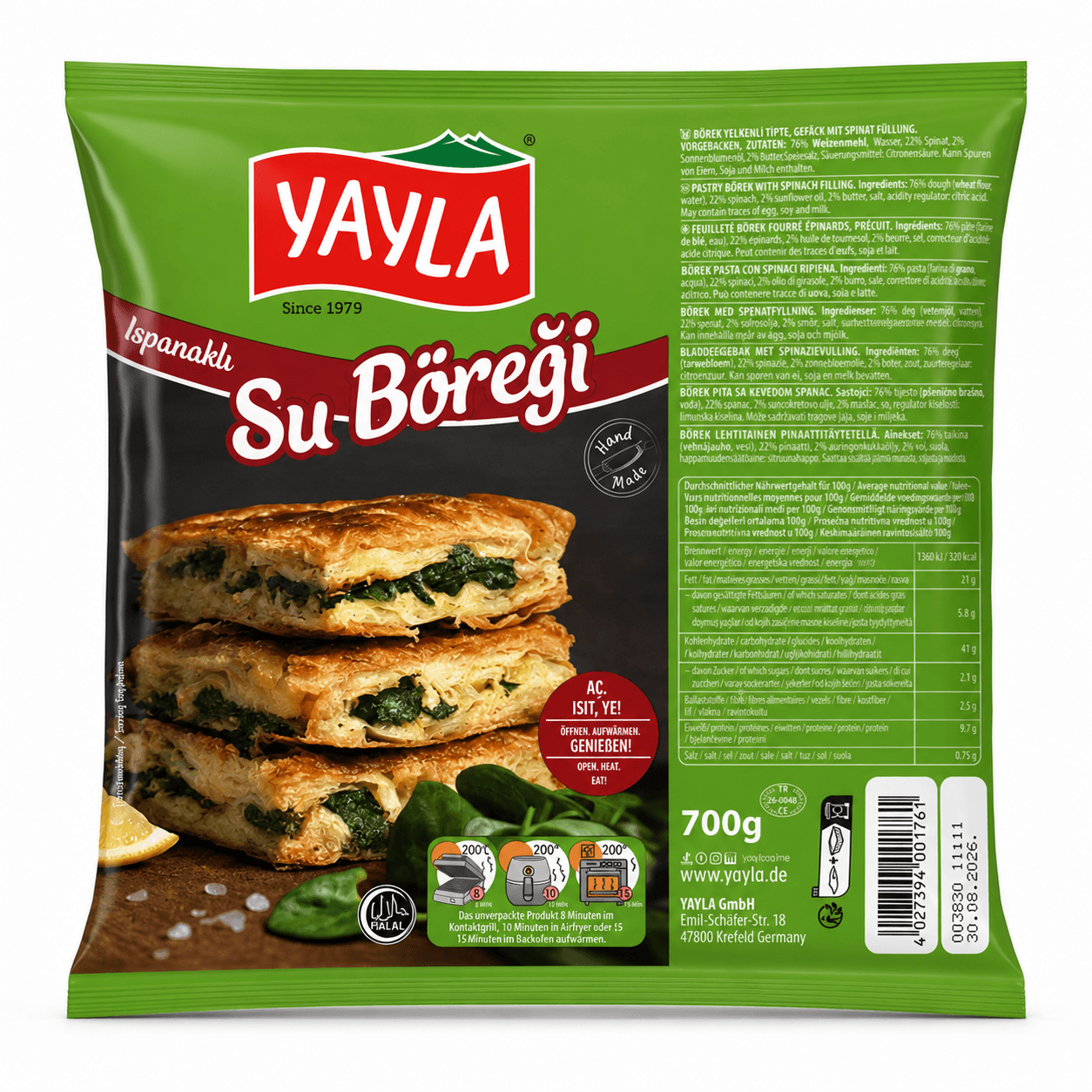 Yayla Pastry with Spinach
