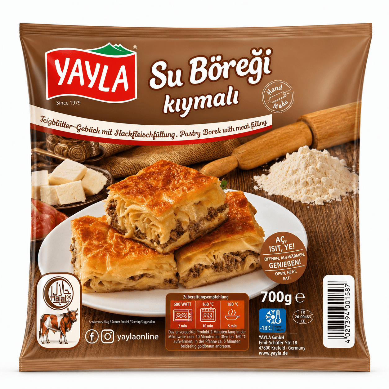 Pastry with minced beef filling
