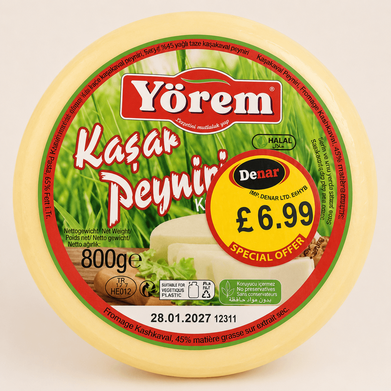 Yörem Kashkaval Cheese