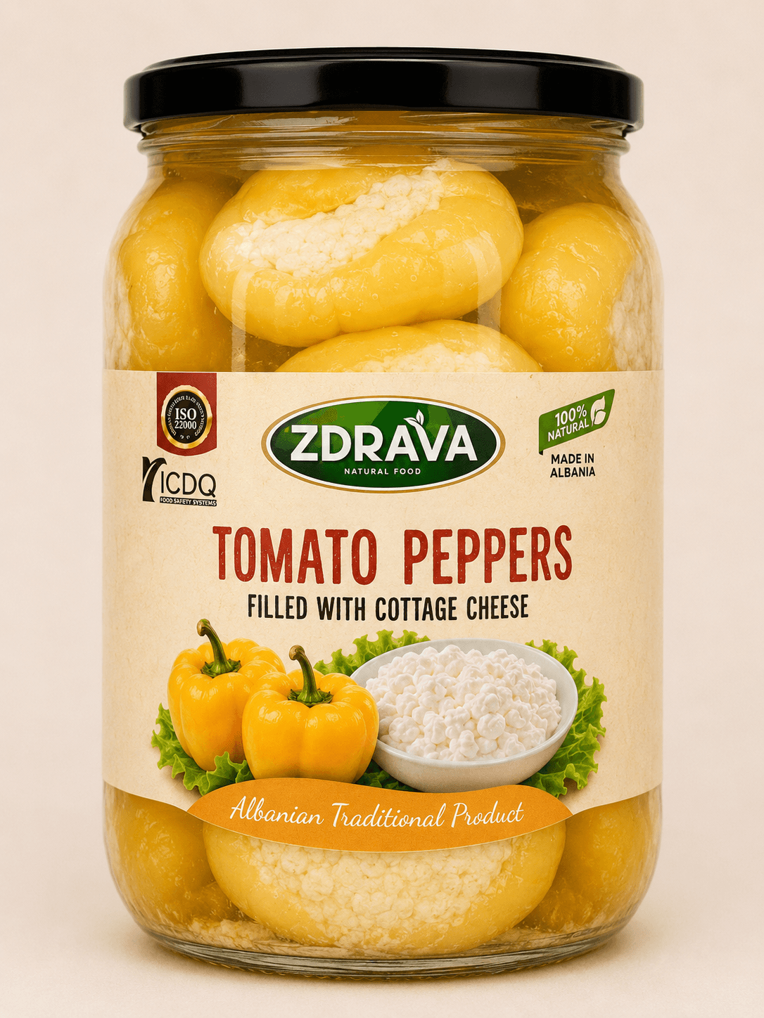 Zdrava Tomato Peppers Fillet with Cottage Cheese